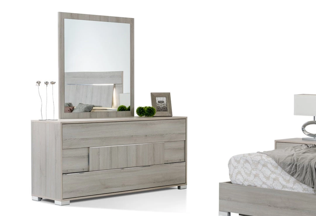VIG Modrest Ethan Italian Modern Grey Bedroom Set By Hollywood Glam