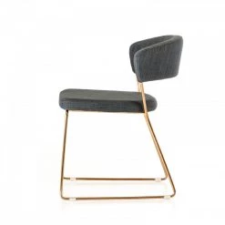 VIG Dining Room Ashland - Modern Grey & Rosegold Dining Chair (Set Of 2)