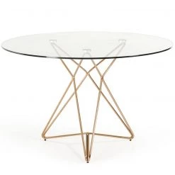 VIG Modrest Ashland Modern Glass Round Dining Table