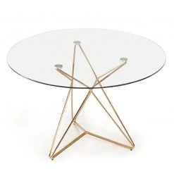 VIG Modrest Ashland Modern Glass Round Dining Table
