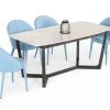 VIG Modrest Evelyn Modern White Cultured Marble Dining Table Dining Room