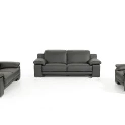 VIG Estro Salotti Evergreen Italian Modern Leather Sofa Set Living Room