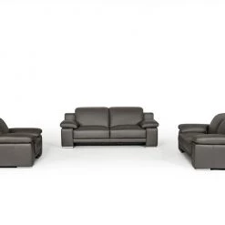 VIG Estro Salotti Evergreen Italian Modern Leather Sofa Set Living Room