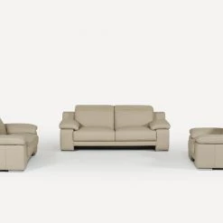 VIG Estro Salotti Evergreen Italian Modern Leather Sofa Set Living Room