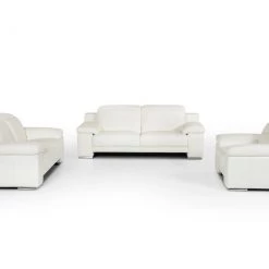 VIG Estro Salotti Evergreen Italian Modern Leather Sofa Set Living Room
