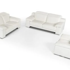 VIG Estro Salotti Evergreen Italian Modern Leather Sofa Set Living Room