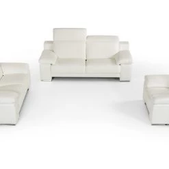 VIG Estro Salotti Evergreen Italian Modern Leather Sofa Set Living Room