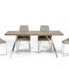 VIG Dining Room Modrest Stark Modern Walnut & Stainless Steel Dining Table
