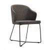 VIG Dining Room Gia - Modern Grey Fabric Dining Chair (Set Of 2)