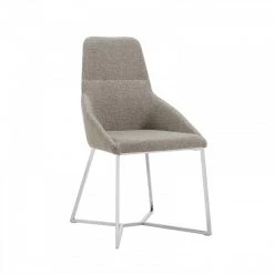 VIG Dining Room Stark - Modern Light Grey Fabric Dining Chair (Set Of 2)