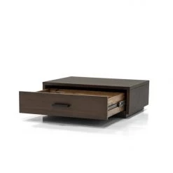 VIG Nova Domus Fantasia - Walnut/Dark Grey Bed And Two Nightstands Bedroom