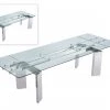 VIG Modrest Viking - Modern Extendable Glass Dining Table Dining Room