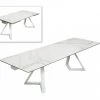 VIG Modrest Farrell - Modern White Ceramic Extendable Dining Table Dining Room