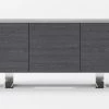 VIG Modrest Fauna - Modern Elm Grey & Stainless Steel Buffet