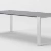 VIG Dining Room Modrest Fauna - Modern Elm Grey & Stainless Steel Chrome Dining Table