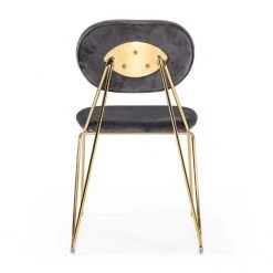 VIG Dining Room Modrest Carol Modern Grey Fabric Dining Chair (Set Of 2)