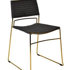 VIG Modrest Swain Modern Fabric & Gold Dining Chair (Set Of 2) Dining Room