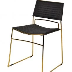VIG Modrest Swain Modern Fabric & Gold Dining Chair (Set Of 2) Dining Room