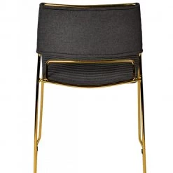 VIG Modrest Swain Modern Fabric & Gold Dining Chair (Set Of 2) Dining Room
