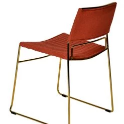 VIG Modrest Swain Modern Fabric & Gold Dining Chair (Set Of 2) Dining Room