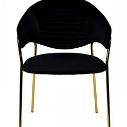 VIG Modrest Trevor Modern Velvet & Gold Dining Chair (Set Of 2)