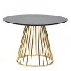VIG Dining Room Modrest Holly Modern Black & Gold Round Dining Table