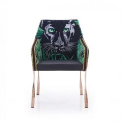 VIG Modrest Fierce - Black & Rosgold Panther Dining Chair