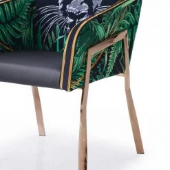 VIG Modrest Fierce - Black & Rosgold Panther Dining Chair