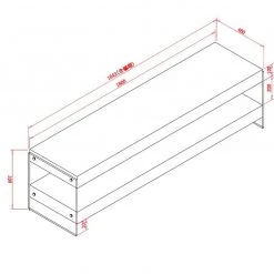 VIG Modrest Aura Modern Walnut Floating TV Stand