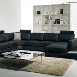 VIG Living Room Divani Casa T35 - Modern Bonded Leather Sectional Sofa