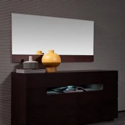 VIG Home Decor Modrest Ceres - Modern Brown Oak Bedroom Mirror