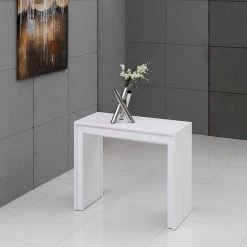 VIG Modrest Morph - Modern Ultra-Compact Extendable White Dining Table By Hollywood Glam Dining Room