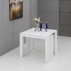 VIG Modrest Morph - Modern Ultra-Compact Extendable White Dining Table By Hollywood Glam Dining Room