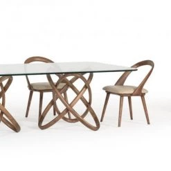 VIG Modrest Finley Modern Walnut & Gold Buffet