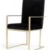 VIG Modrest Fowler - Modern Black Velvet Dining Chair Dining Room