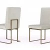 VIG Dining Room Modrest Fowler - Modern Grey Velvet Dining Chair Set Of 2