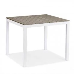 VIG Renava Gulf Outdoor White & Grey Dining Table Set