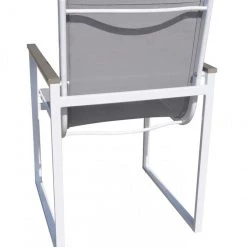 VIG Renava Gulf Outdoor White & Grey Dining Table Set