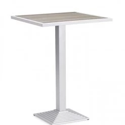 VIG Renava Gulf Outdoor White & Grey Bar Table Set