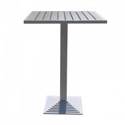 VIG Renava Gulf Outdoor White & Grey Bar Table Set