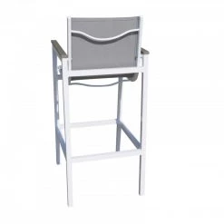 VIG Renava Gulf Outdoor White & Grey Bar Table Set