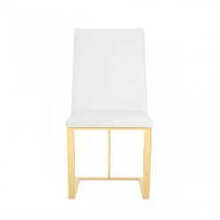 VIG Dining Room Modrest Frankie - Contemporary White & Gold Dining Chair