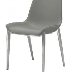 VIG Dining Room Modrest - Modern Grey Eco-Leather Dining Chair (Set Of 2)