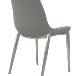 VIG Dining Room Modrest - Modern Grey Eco-Leather Dining Chair (Set Of 2)