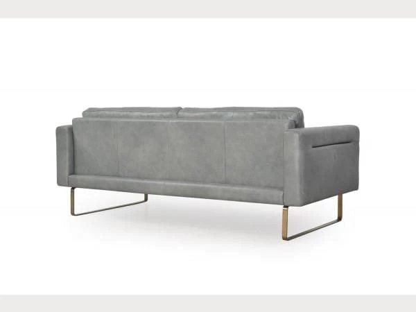 Living Room Moroni Frensen Grey Leather Sofa