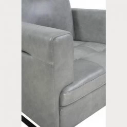 Living Room Moroni Frensen Grey Leather Sofa
