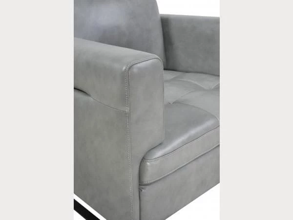 Living Room Moroni Frensen Grey Leather Sofa