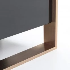 VIG Living Room Nova Domus Cartier Modern Black & Rosegold Buffet