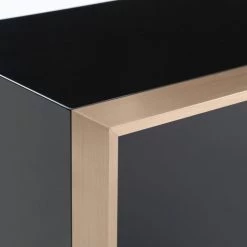 VIG Living Room Nova Domus Cartier Modern Black & Rosegold Buffet