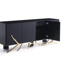 VIG Living Room Modrest Legend Modern Black & Gold Buffet